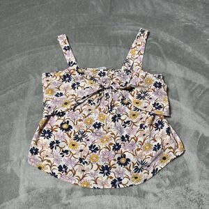 Madewell Womens Size 8 100% Silk‎ Floral Tanktop Boho Lightweight